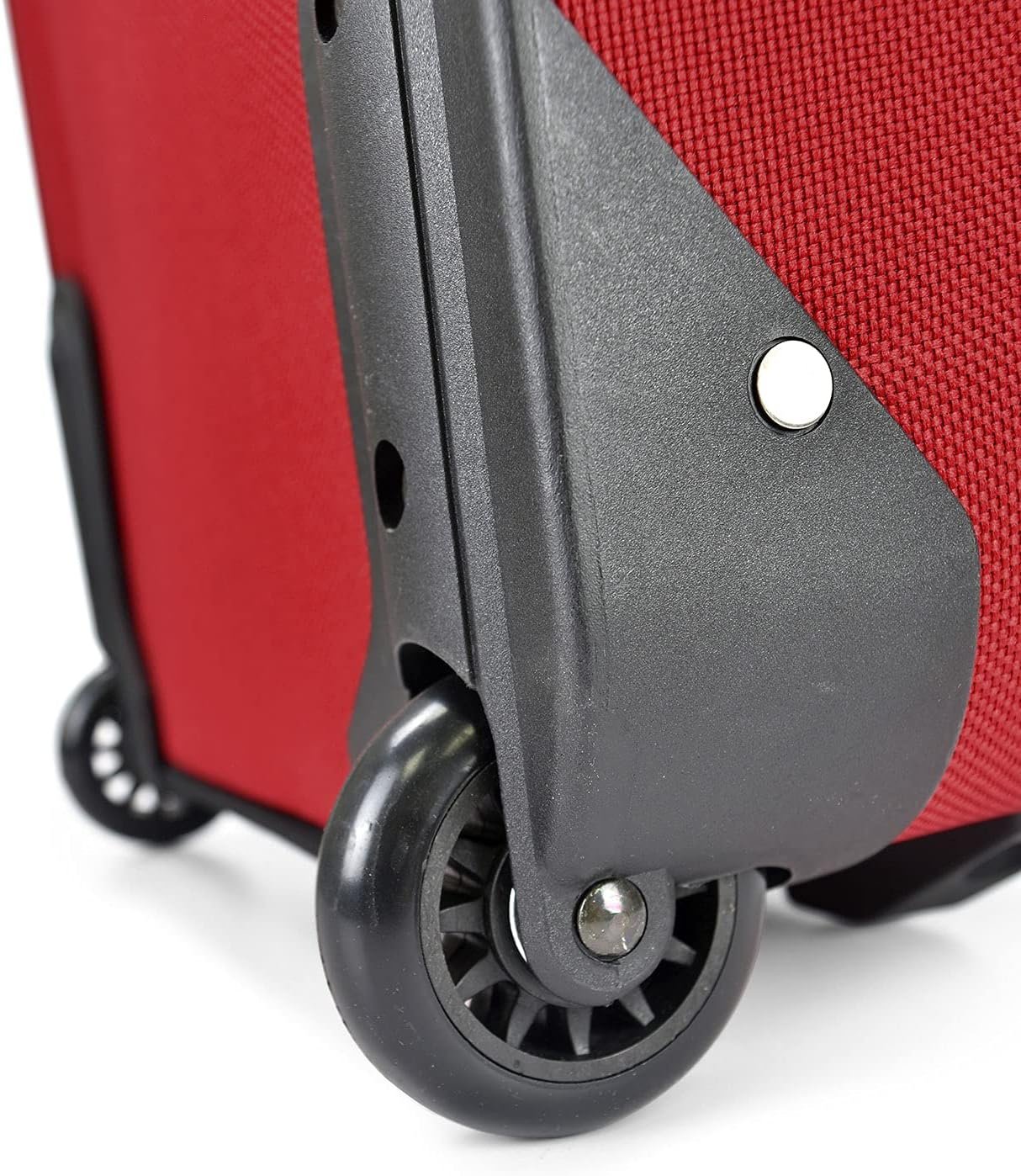 U.S. Traveler Rio, Lightweight Softside Suitcase, Rolling 20" Carry On Luggage, Red, Single - Image 4