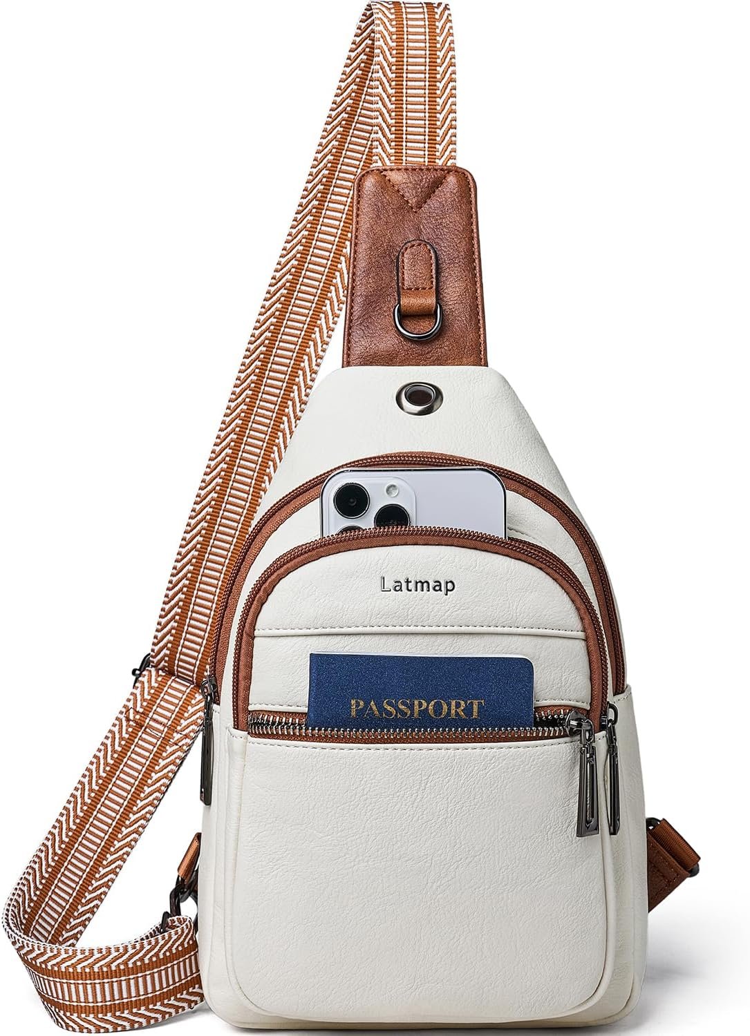 7L Sling Bag For Women Men Crossbody Shoulder Tote Blet Bags Backpack Fanny Pack Travel Purse Faux Leather